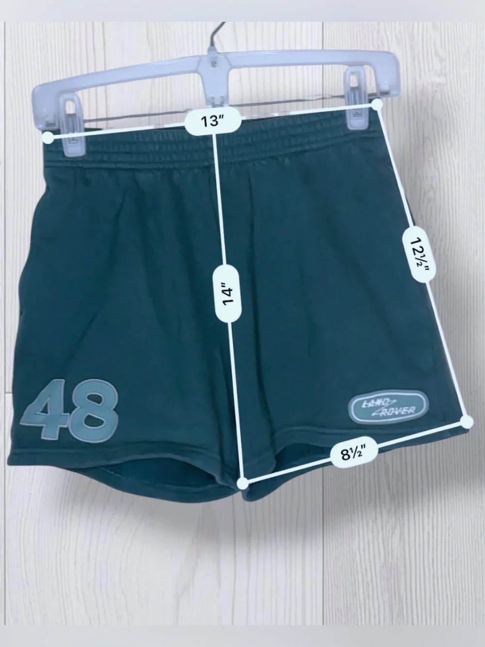 PACSUN x LAND ROVER Vintage Style Teal Graphic Sweat Shorts
